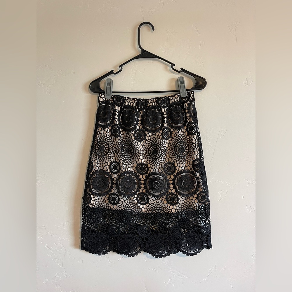 Charlotte Russe Elegant Black Lace Skirt
